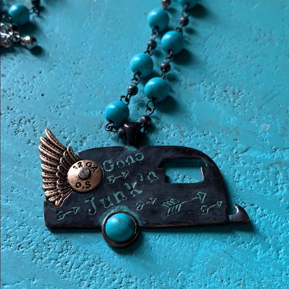 Turquoise Gone Junk’n Necklace